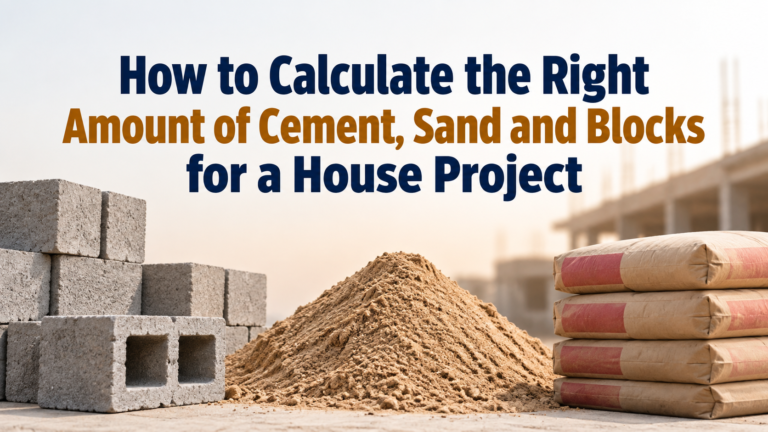 How to Calculate the Right Amount of Cement, Sand and Blocks for a House Project